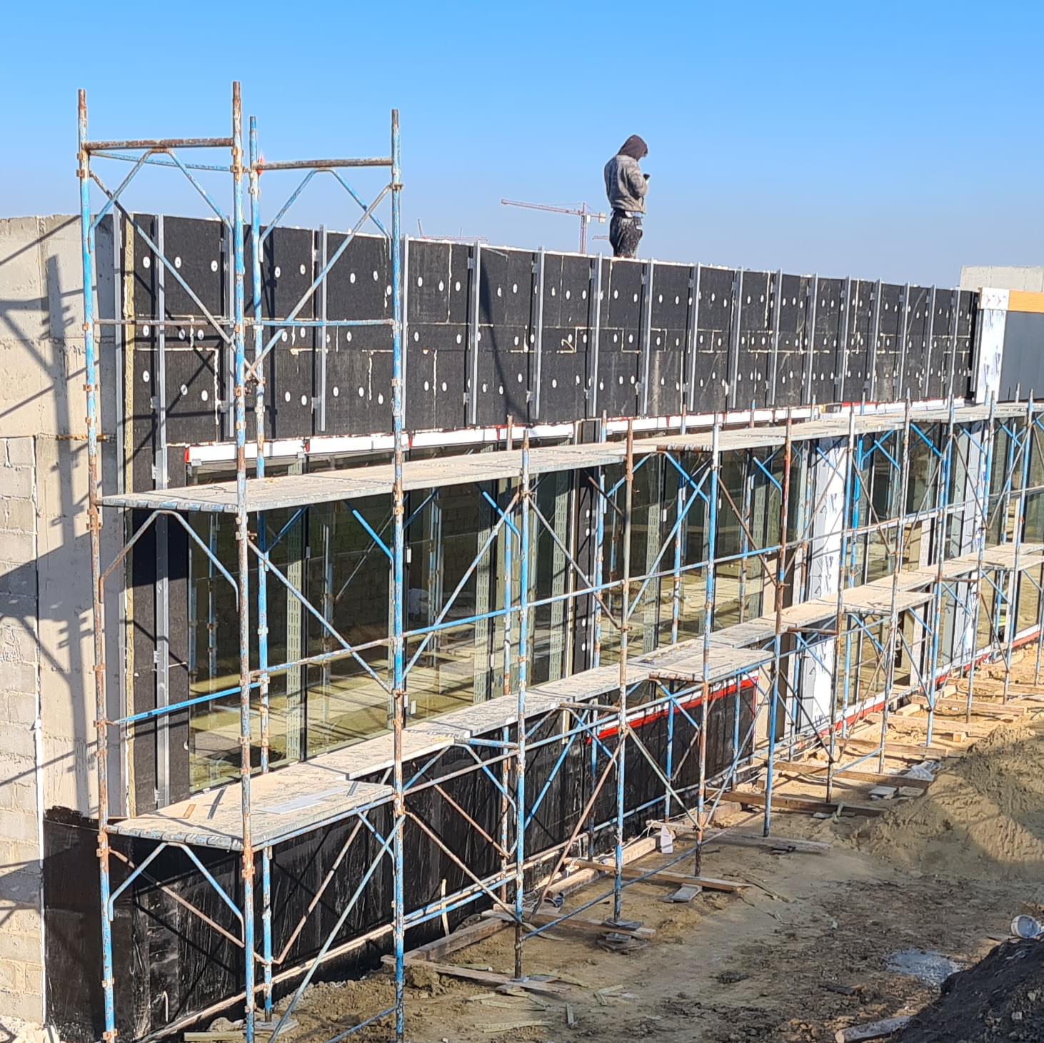 Termoizolare fatade ventilate cu IZOVAT FG80, vata caserata cu folie